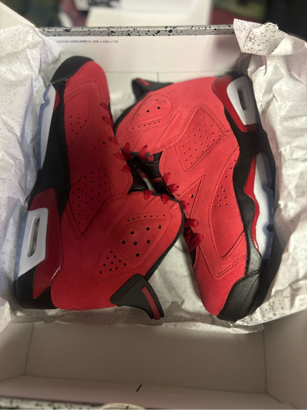 Jordan Red and Black Sneakers